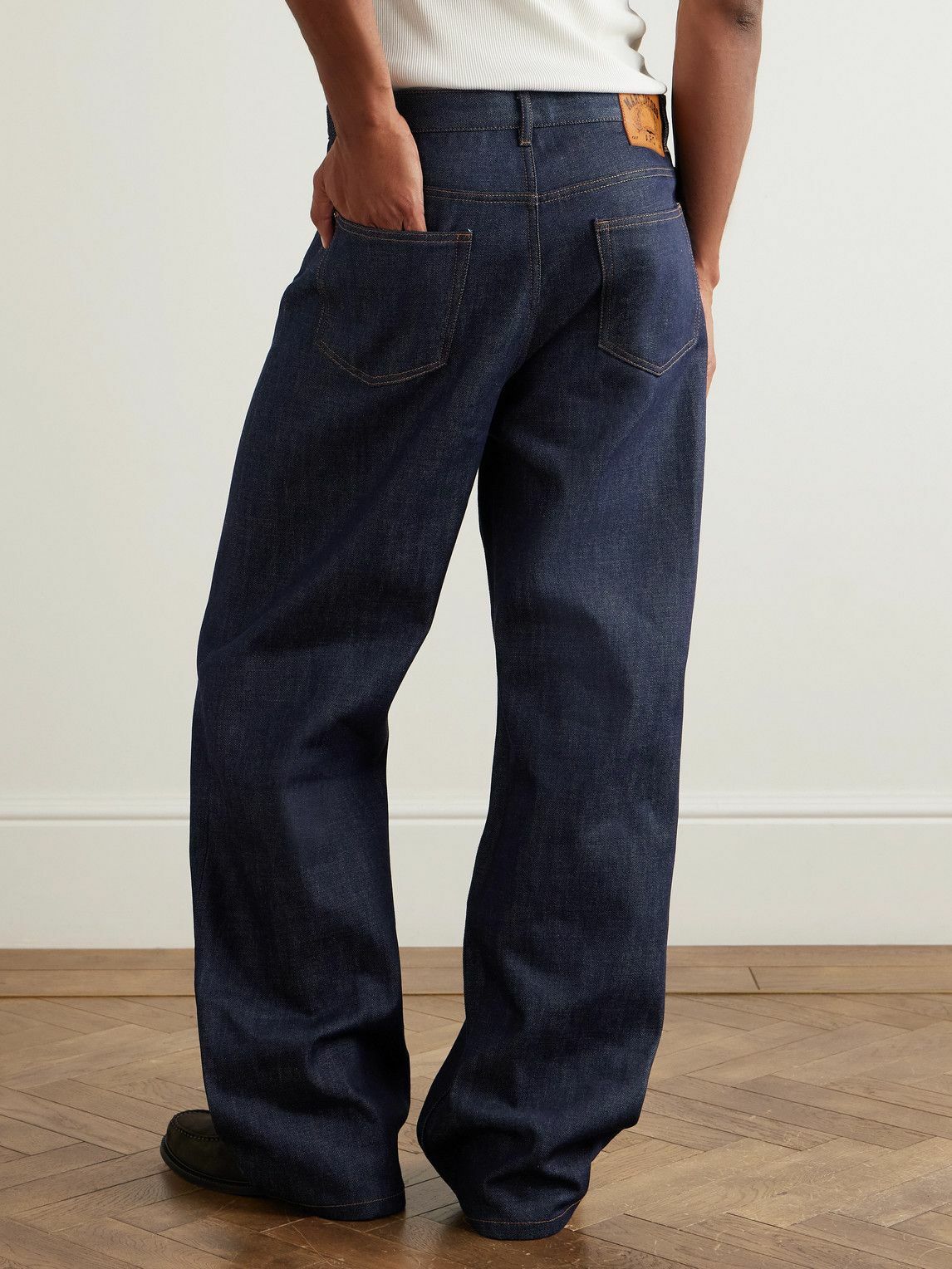A.P.C. - Marc Jacobs Aaron Wide-Leg Logo-Embroidered Jeans - Blue
