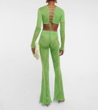 Roberta Einer Disco high-rise flared cotton pants