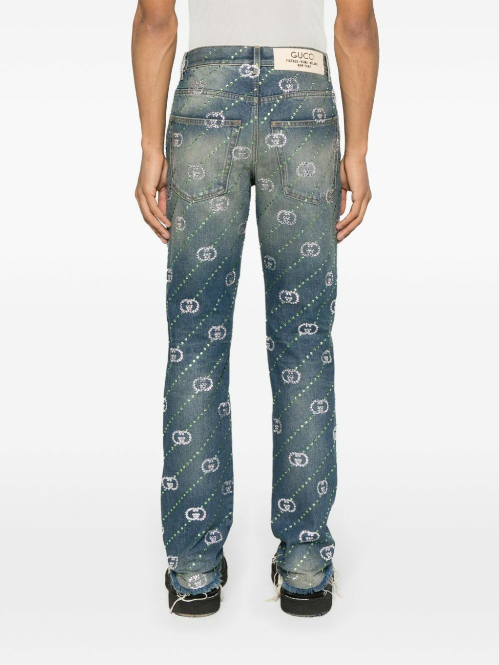 デニム・ジーパン Gucci Straight-Leg Denim Jeans Gucci Blue Interlocking G Straight-Leg Jeans Gucci