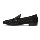 Giuseppe Zanotti Black Glitter Loafers