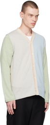 Comme des Garçons Homme Deux Multicolor Colorblocked Cardigan