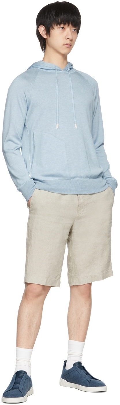 Ermenegildo Zegna Beige Linen Shorts