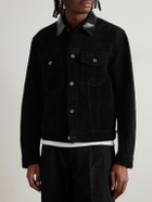 Jil Sander - Leather-Trimmed Suede Trucker Jacket - Black