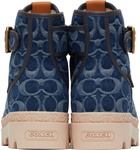 Coach 1941 Blue Denim Trooper Boots