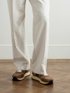 Paul Smith - Colour-Block Suede and Leather-Trimmed Shell Sneakers - Brown