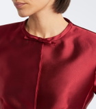 Simkhai Naelle bow-detail satin top