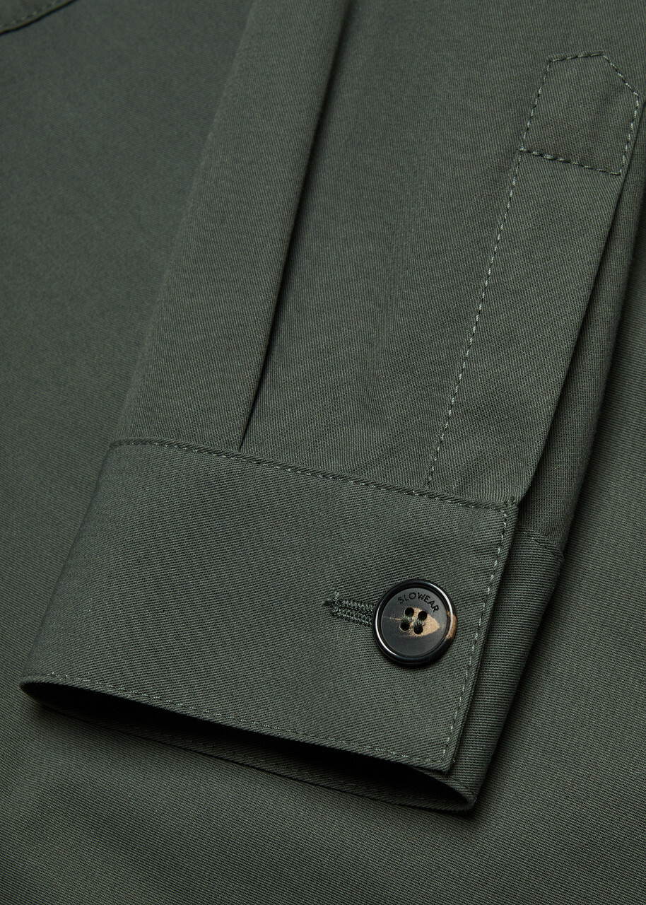 Slowear Cotton Overshirt Dark Green