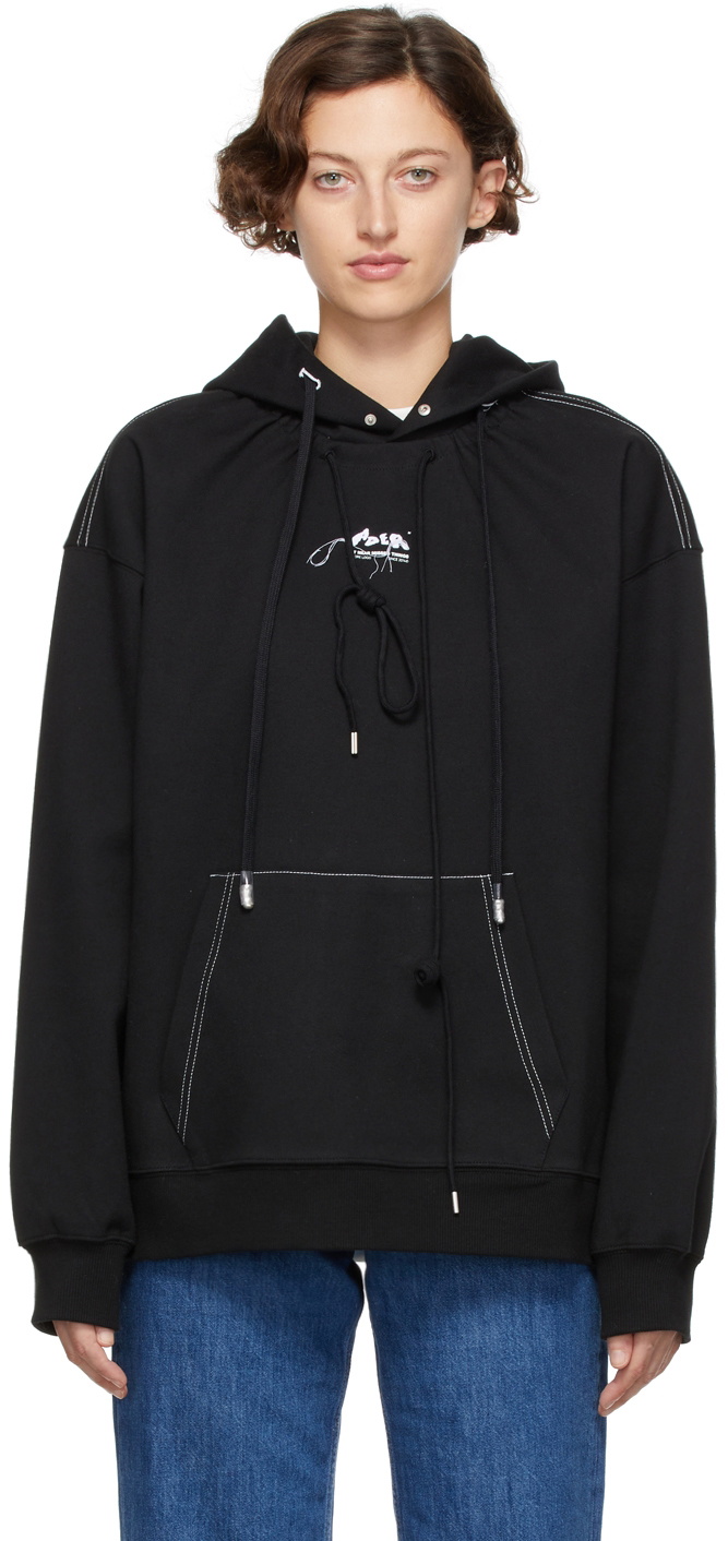 ADER error Black Admore Logo Hoodie ADER error