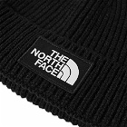 The North Face Logo Box Cuffed Beanie in Black