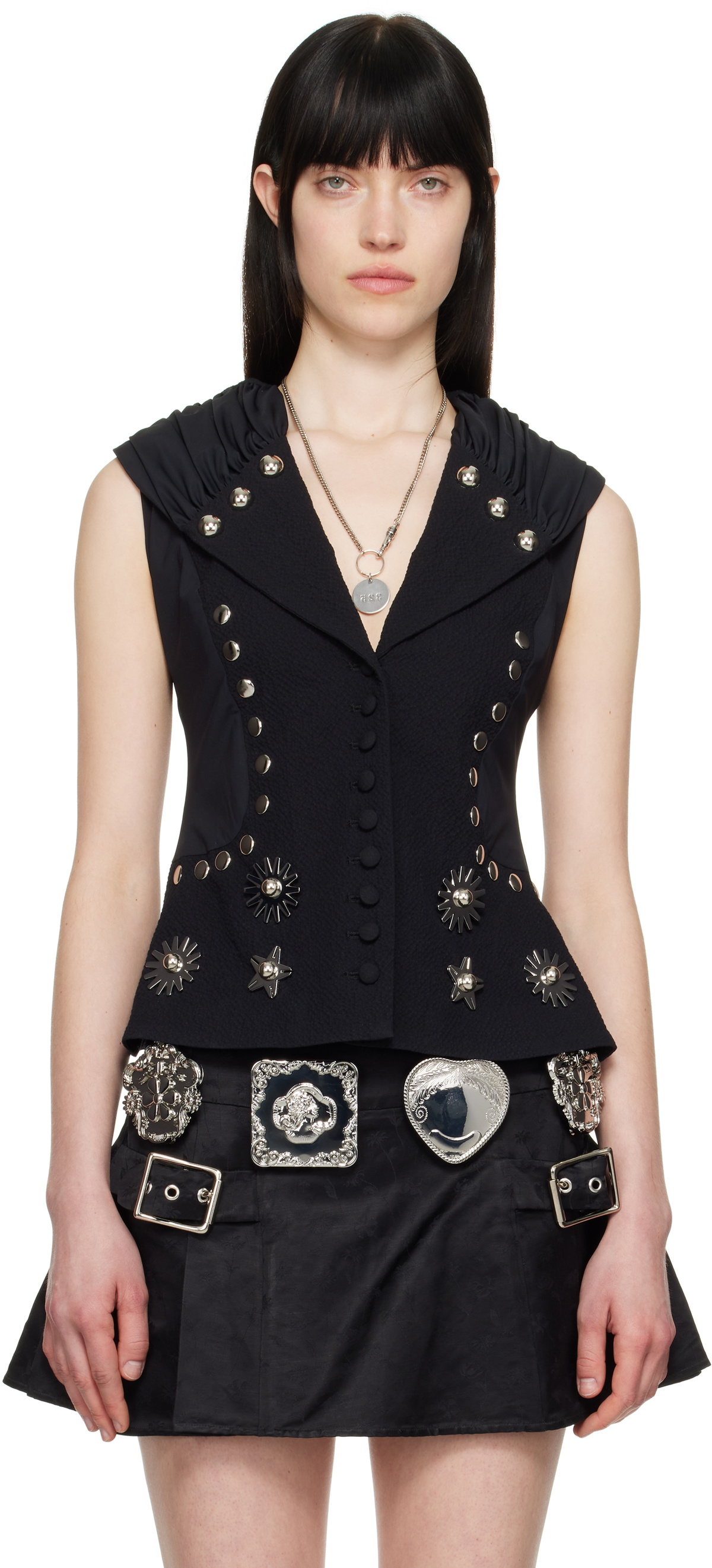 Chopova Lowena Black Calamity Suit Vest