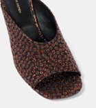 Dries Van Noten Jacquard canvas mules