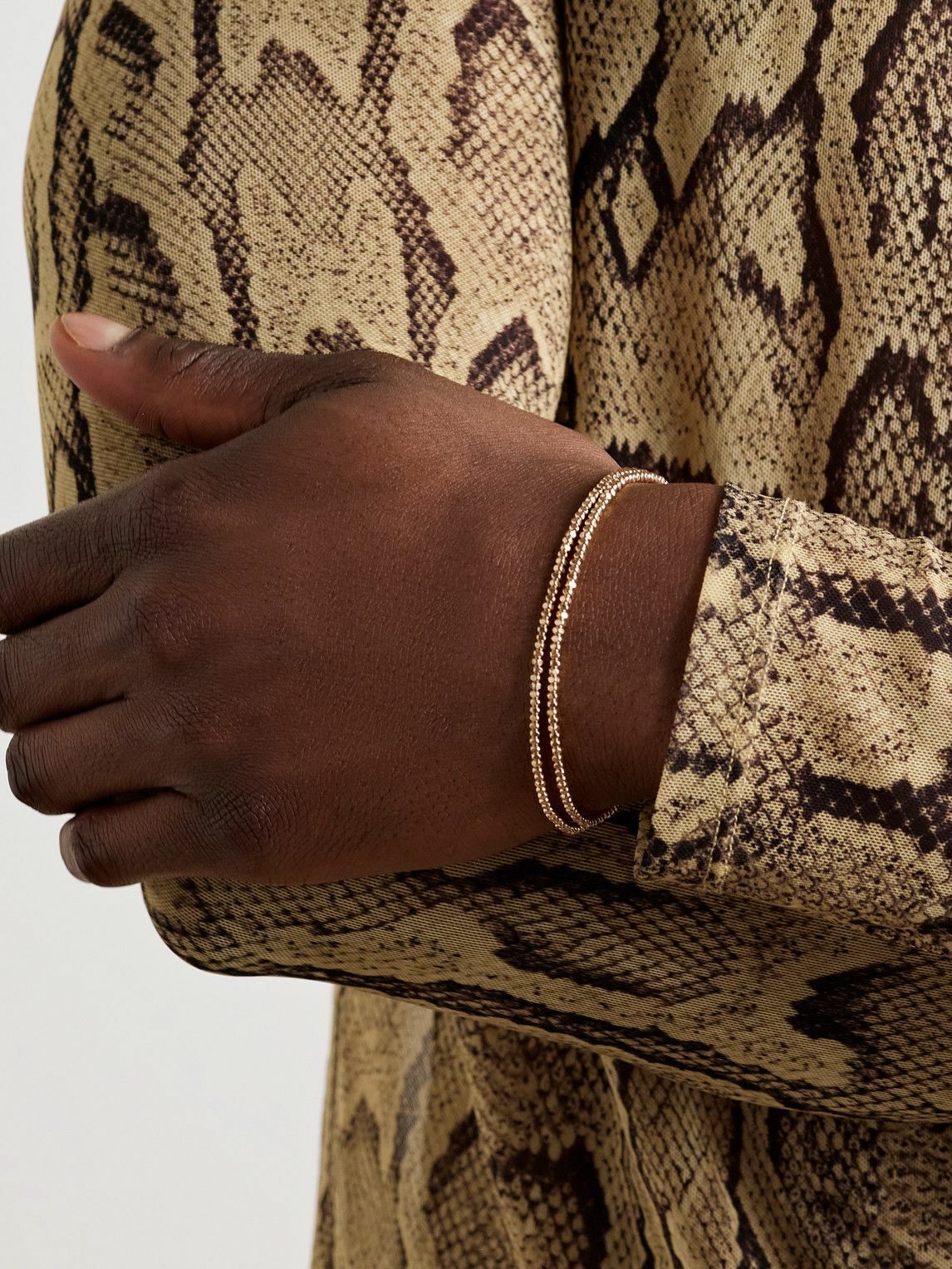 MAOR - Noix 18-Karat Gold Beaded Wrap Bracelet - Gold