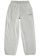 Mki Miyuki Zoku Logo-embroidered Knitted Sweatpants Light Grey