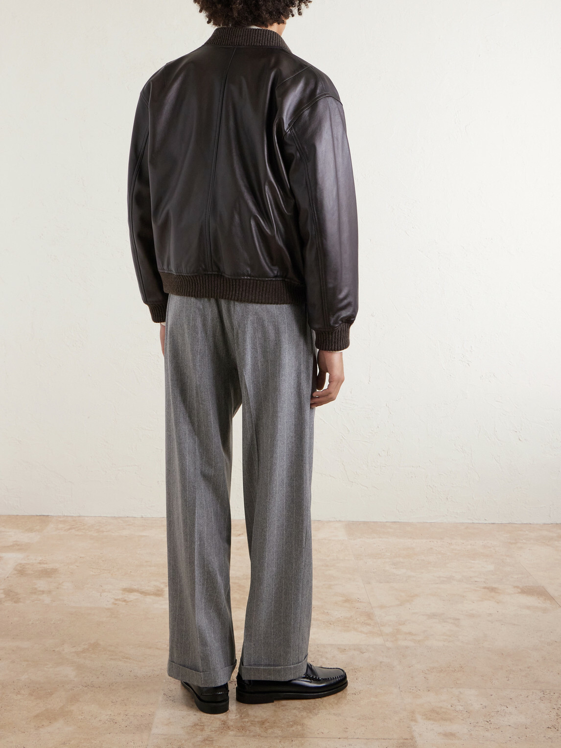 Kaptain Sunshine - Tapered Pleated Striped Wool-Flannel Suit Trousers - Gray