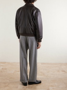 Kaptain Sunshine - Tapered Pleated Striped Wool-Flannel Suit Trousers - Gray