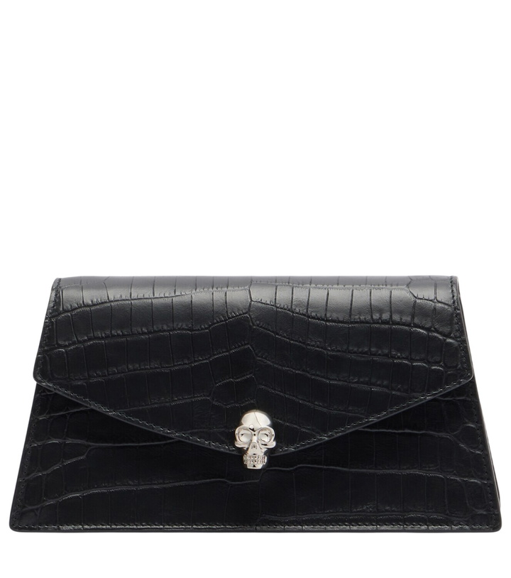 Photo: McQueen Skull Mini croc-effect leather clutch