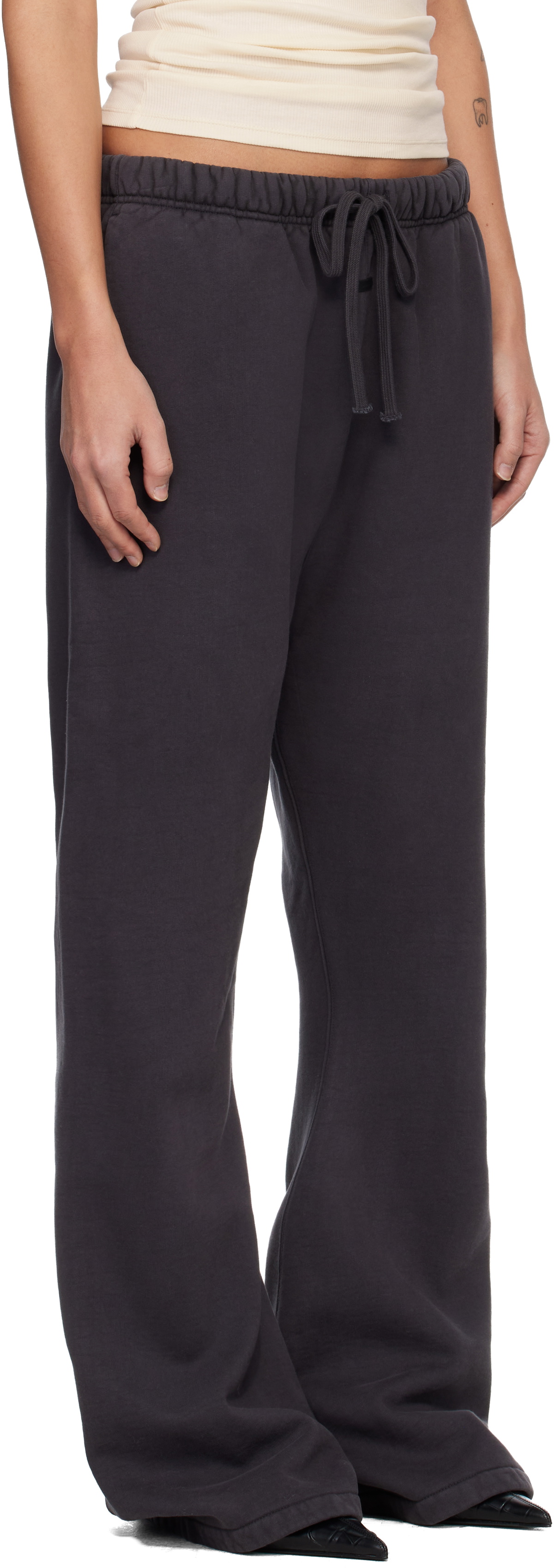 Fear of God ESSENTIALS Black Signature Classic Fit Flare Sweatpants