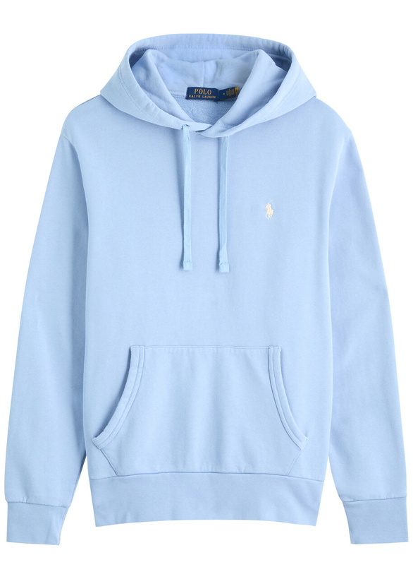 Photo: Polo Ralph Lauren Logo Hooded Cotton Sweatshirt Light Blue