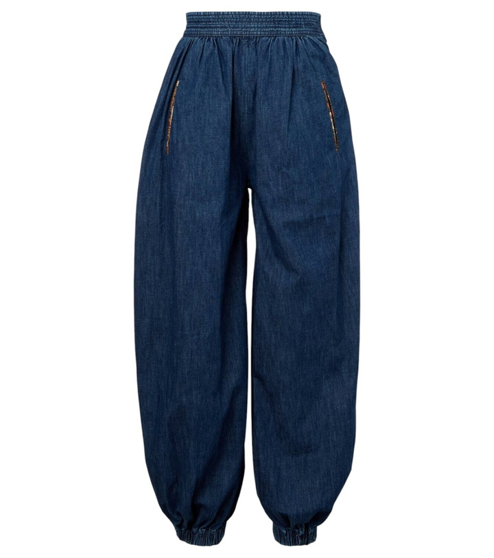 Photo: Valentino Chambray wide-leg pants