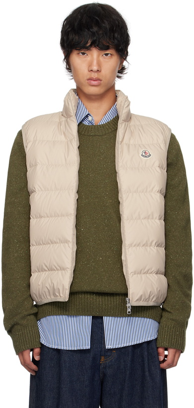 Photo: Moncler Beige Contrin Down Vest