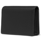 Balenciaga - Logo-Print Textured-Leather Bifold Cardholder - Men - Black