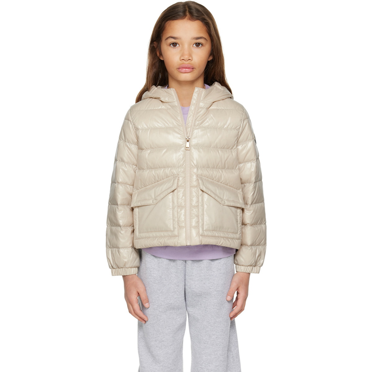 Moncler Enfant Big Kids Beige Small Ela Down Jacket