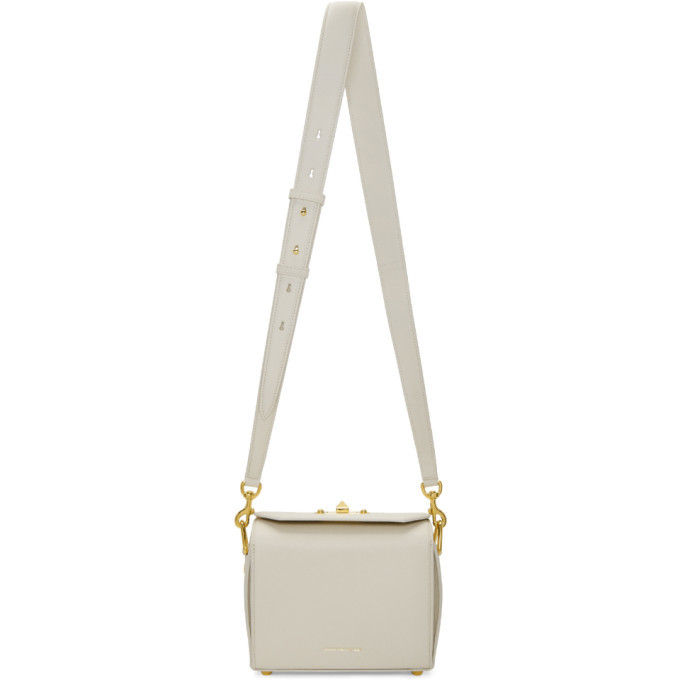 Alexander McQueen Box Bag in Off White with Gold Hardware