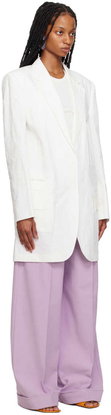 ジャケット SPORTMAX White Cotton Blend Edmea Blazer Max Mara White Cotton Blend Edmea Blazer – LOZURI®