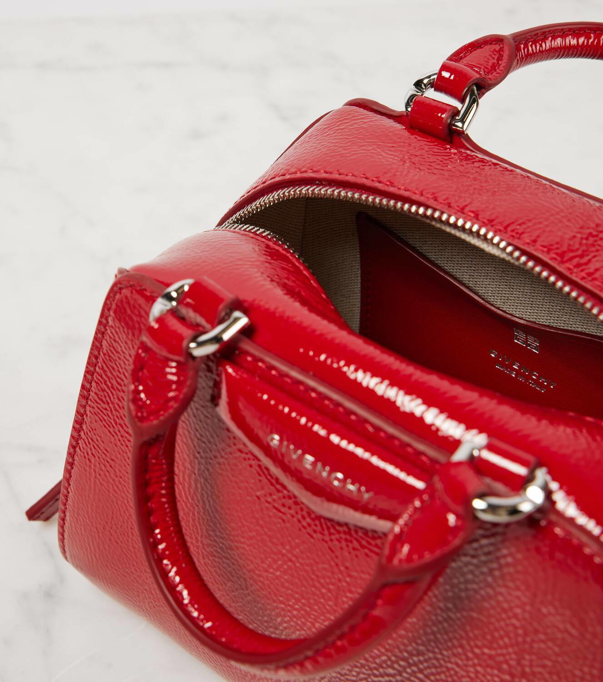 Givenchy Antigona Cube Nano patent leather tote bag Givenchy