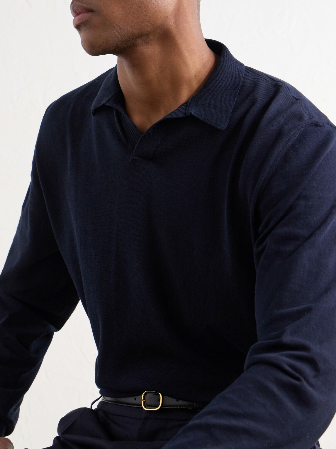 Rubinacci - Sea Island Cotton Polo Shirt - Blue