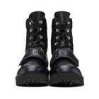 Moschino Black Logo Strap Boots