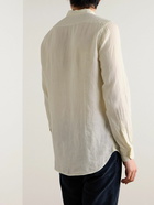 Boglioli - Grandad-Collar Linen Shirt - Neutrals