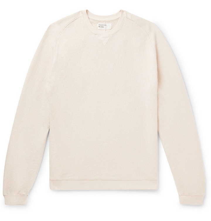 Photo: Universal Works - Loopback Cotton-Jersey Sweatshirt - Cream