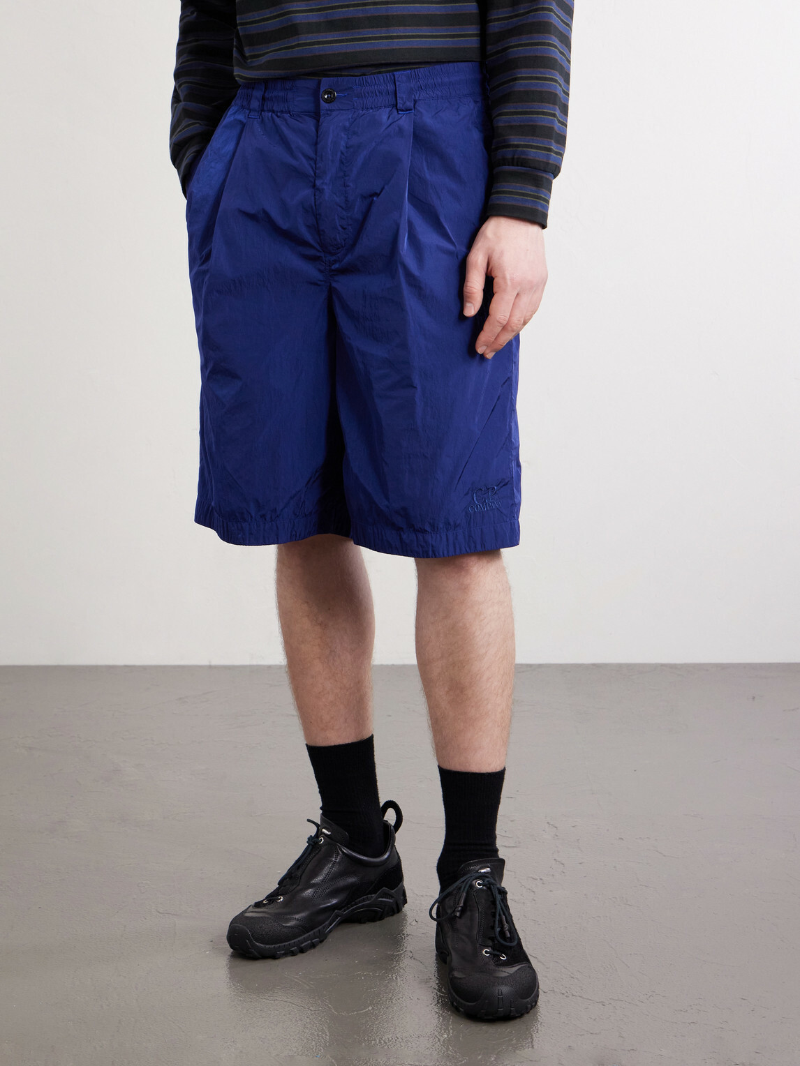 C.P. Company - Straight-Leg Shell Shorts - Blue