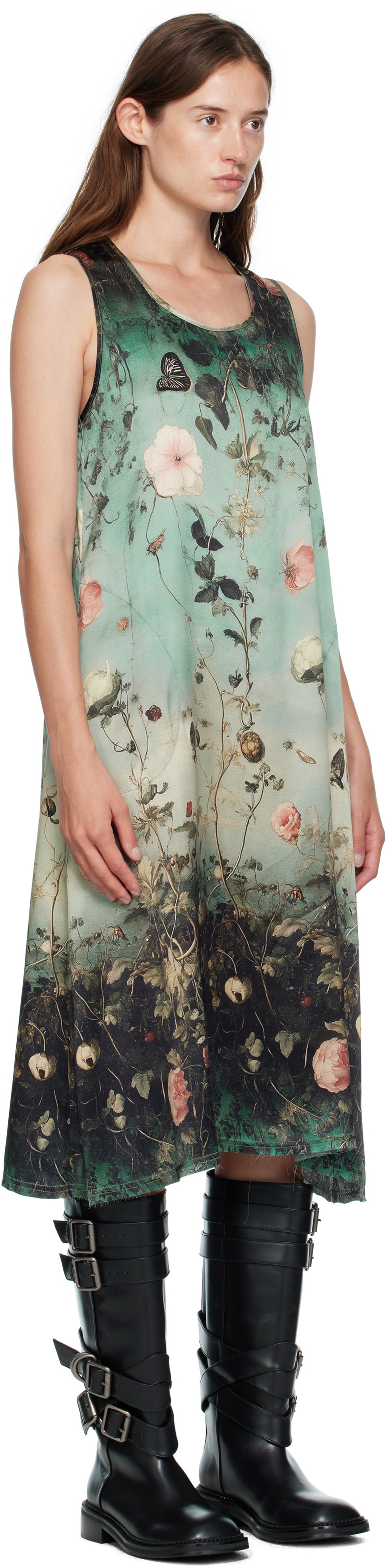 R13 Blue Sleeveless Midi Dress