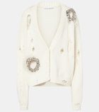 Area Crystal-embellished cotton and cashmere cardigan