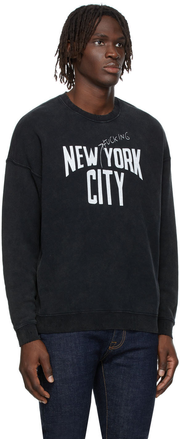 R13 Black NYFC Oversized Sweatshirt R13