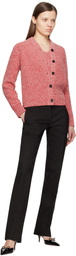 Ferragamo Red Bouclé Cardigan