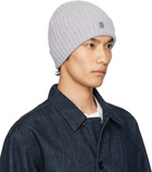 Givenchy Gray Ribbed Beanie