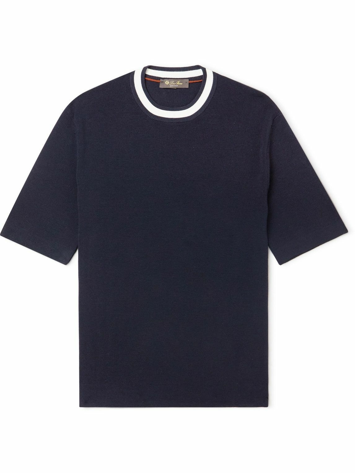 Loro Piana - Virgin Wool and Silk-Blend T-Shirt - Blue Loro Piana