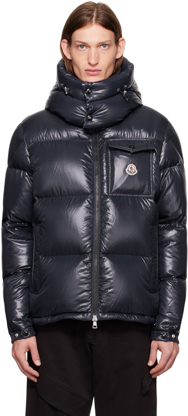 Photo: Moncler Navy Short Montbeliard Down Jacket