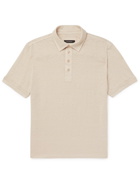 ERMENEGILDO ZEGNA - Linen Polo Shirt - Neutrals - IT 46
