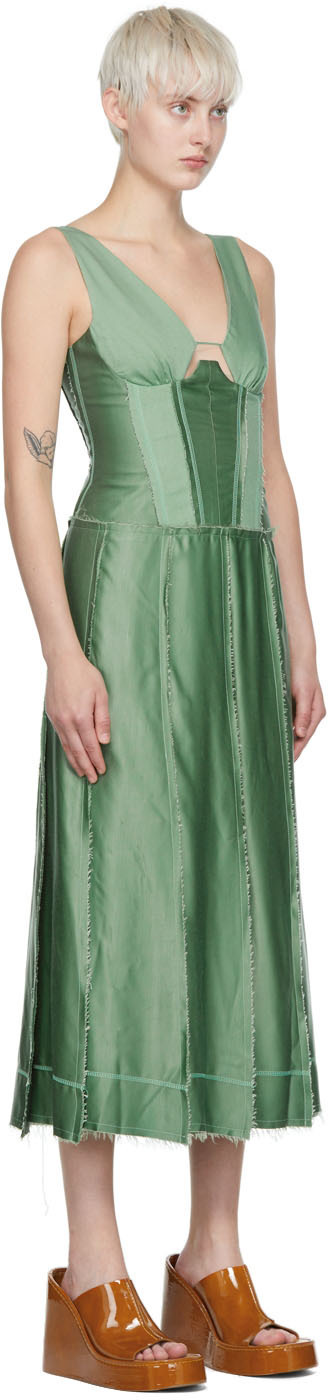 green emerald velvet dress Leora Midi Dress Green main image 0