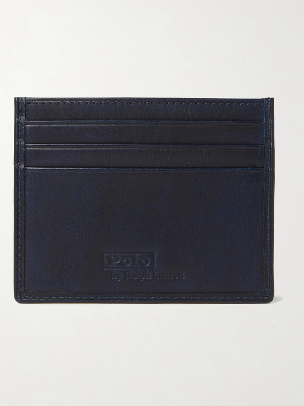 Photo: POLO RALPH LAUREN - Printed Leather Cardholder - Blue