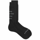 And Wander Men's PE/CO Pile Sock in Black