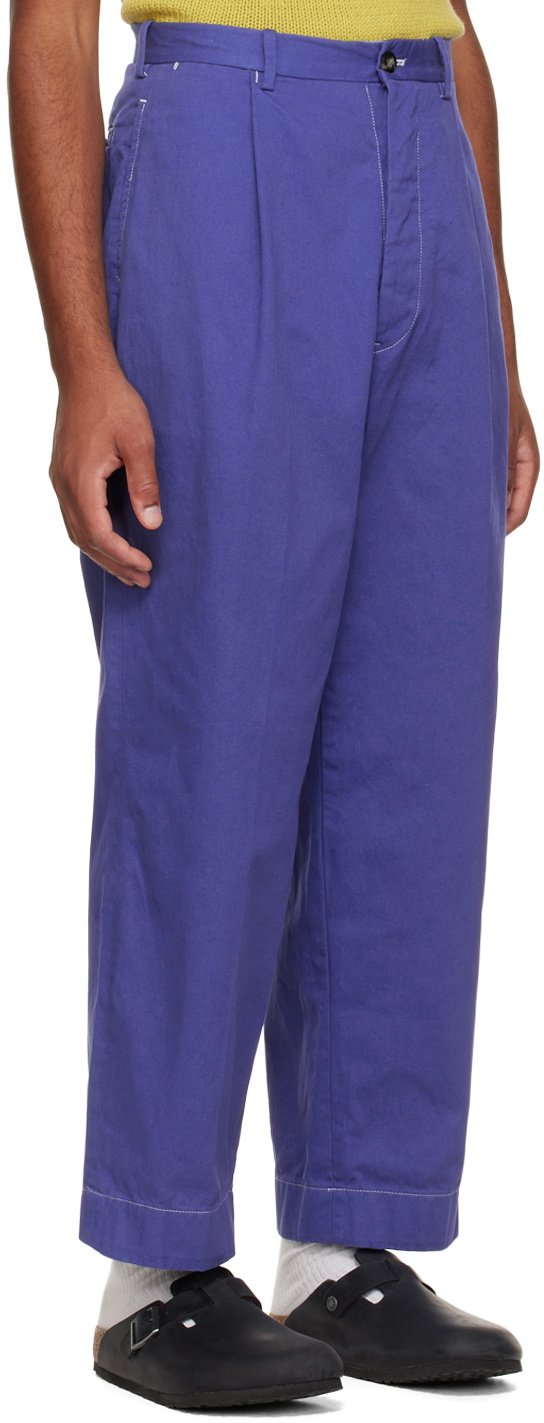 Connor McKnight Blue Pleated Trousers
