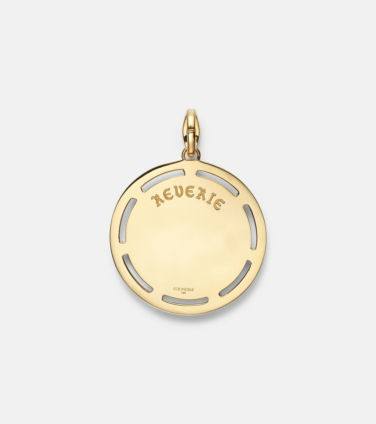 FoundRae Reverie Oversized 18k gold pendant with diamonds