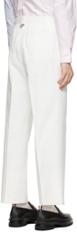 Thom Browne White Unconstructed Trousers