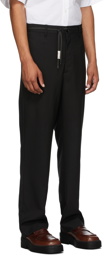 Marni Black Tropical Virgin Wool Shoelace Trousers