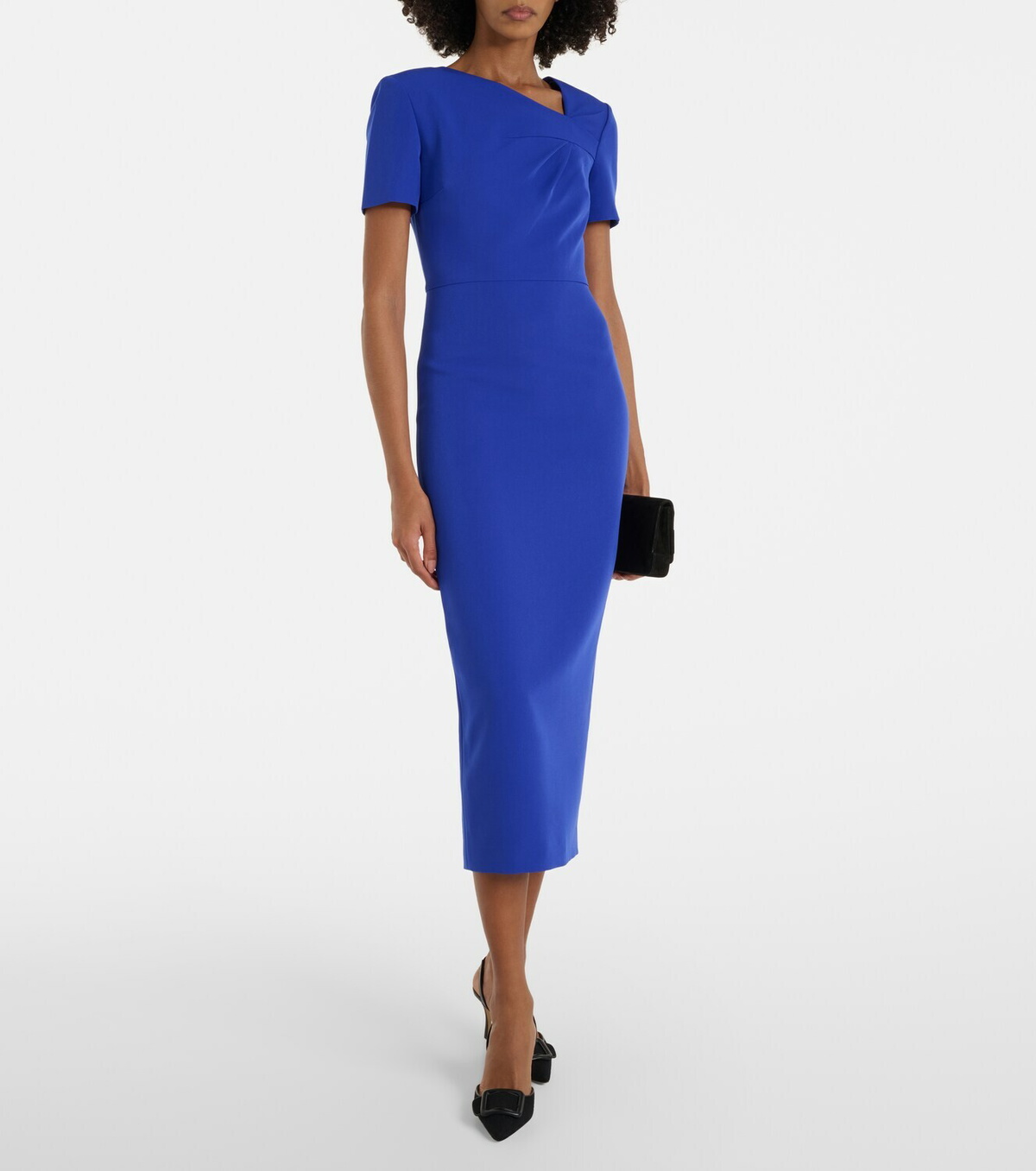 Roland Mouret Draped crêpe midi dress